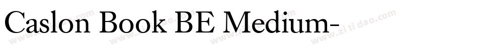 Caslon Book BE Medium字体转换